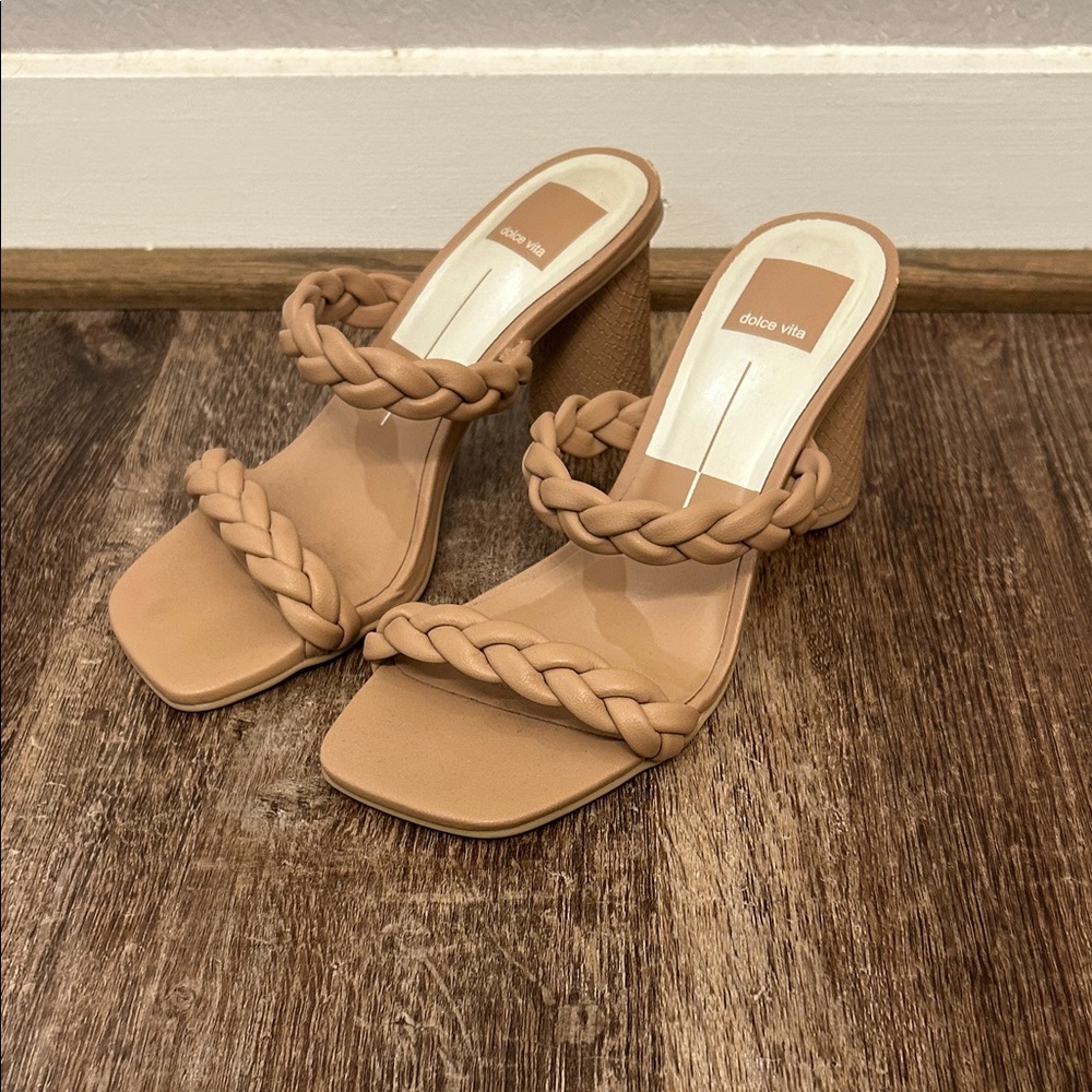 Dolce Vita Women's Braided Tan Heels